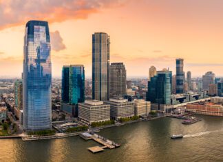 Aerial Panorama Of Jersey City
